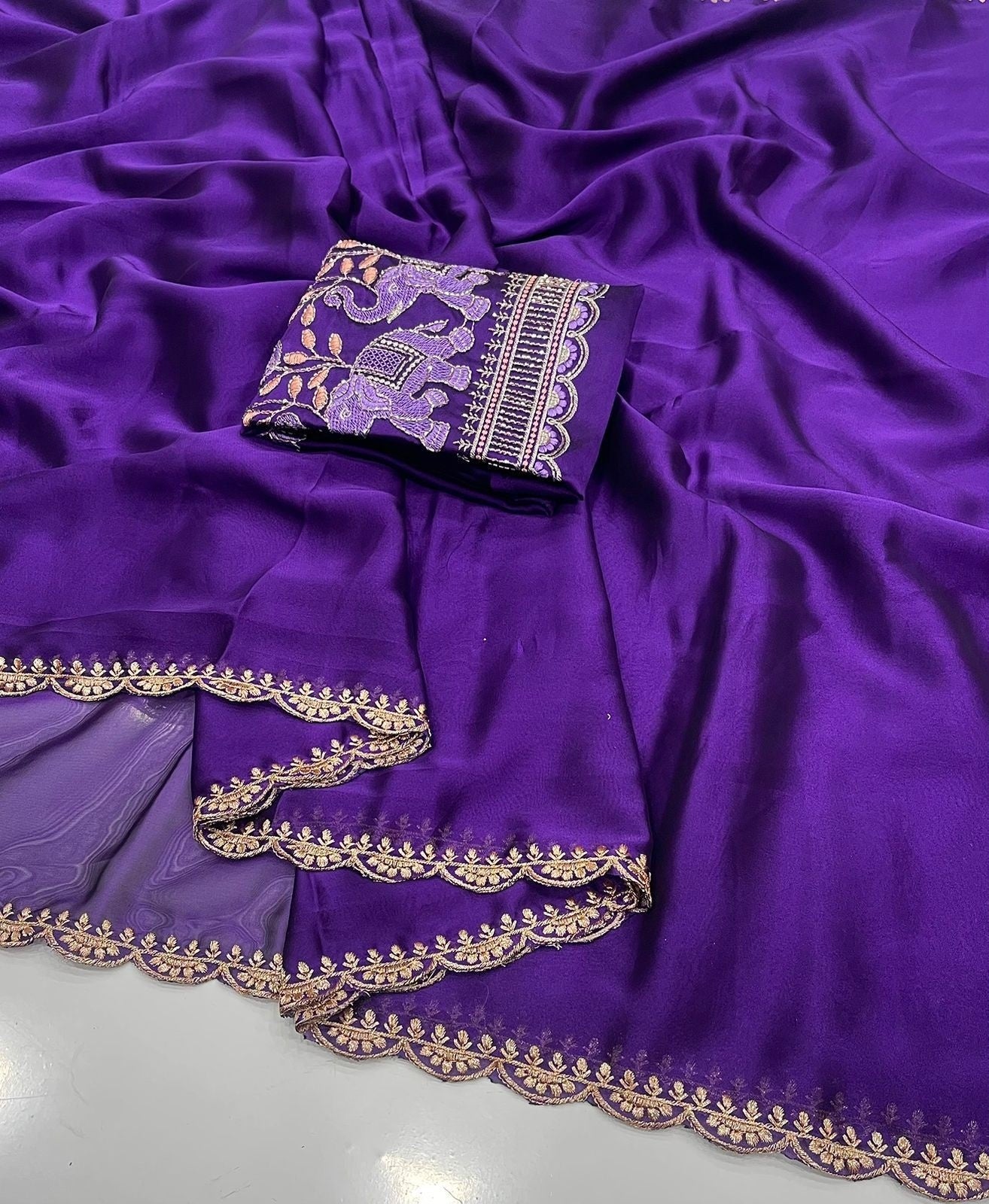 Rangoli Silk Multi Embroidery Saree